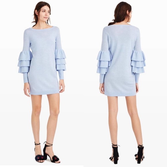 Club Monaco Atollo Tier Sleeve Wool Sweater Dress - Picture 1 of 8
